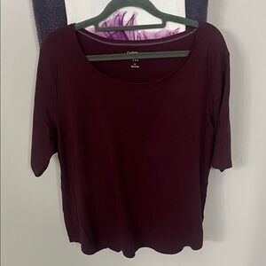 Croft & Barrow Burgundy short Sleeve Top
